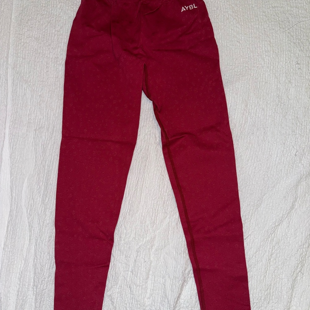 AYBL Red Leggings Form-Fitting Full-Length